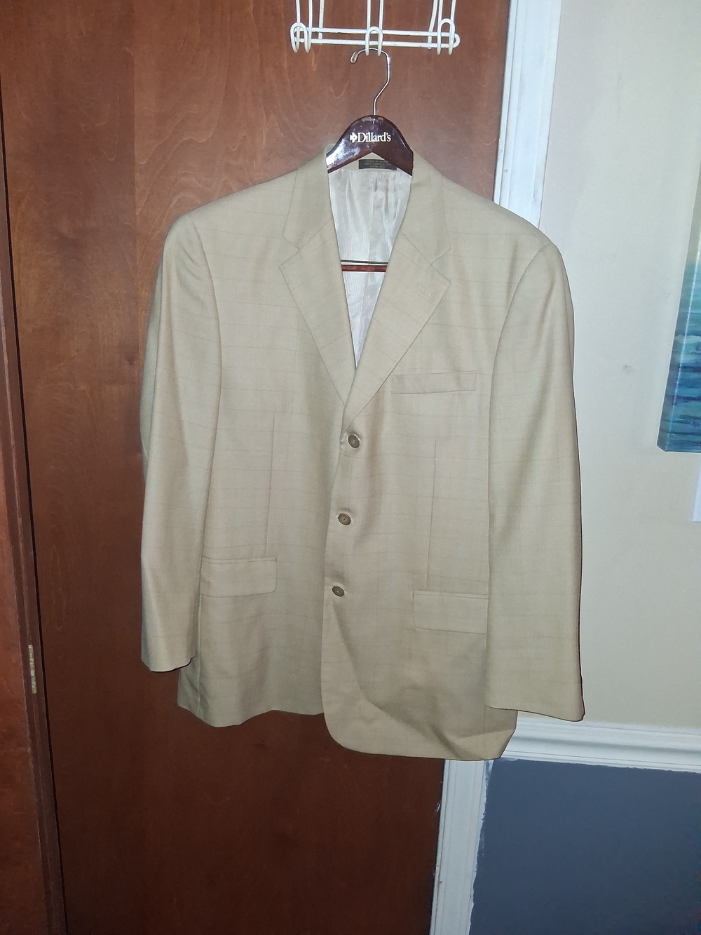 Men's Beige Single-Breasted Sport Coat